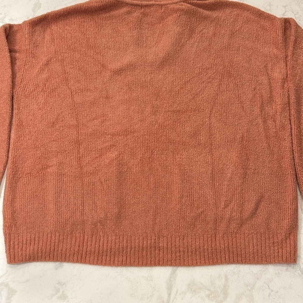 Barefoot Dreams CozyChic Lite Patch Pocket Hooded Pullover Amber Glow 1X - Picture 7 of 10